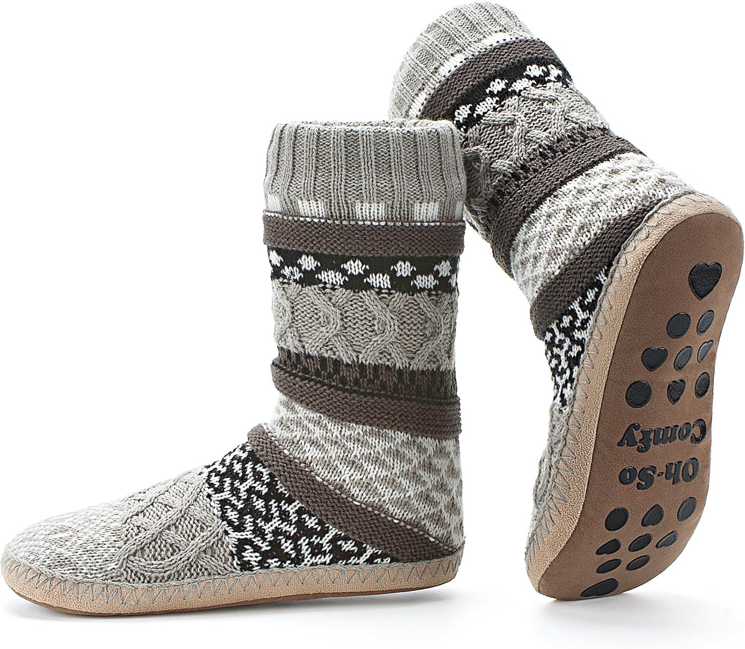 Women's Slipper Socks, Warm Fuzzy House Boots, Winter Fluffy Indoor Shoes, Cozy Christmas Gifts Unique