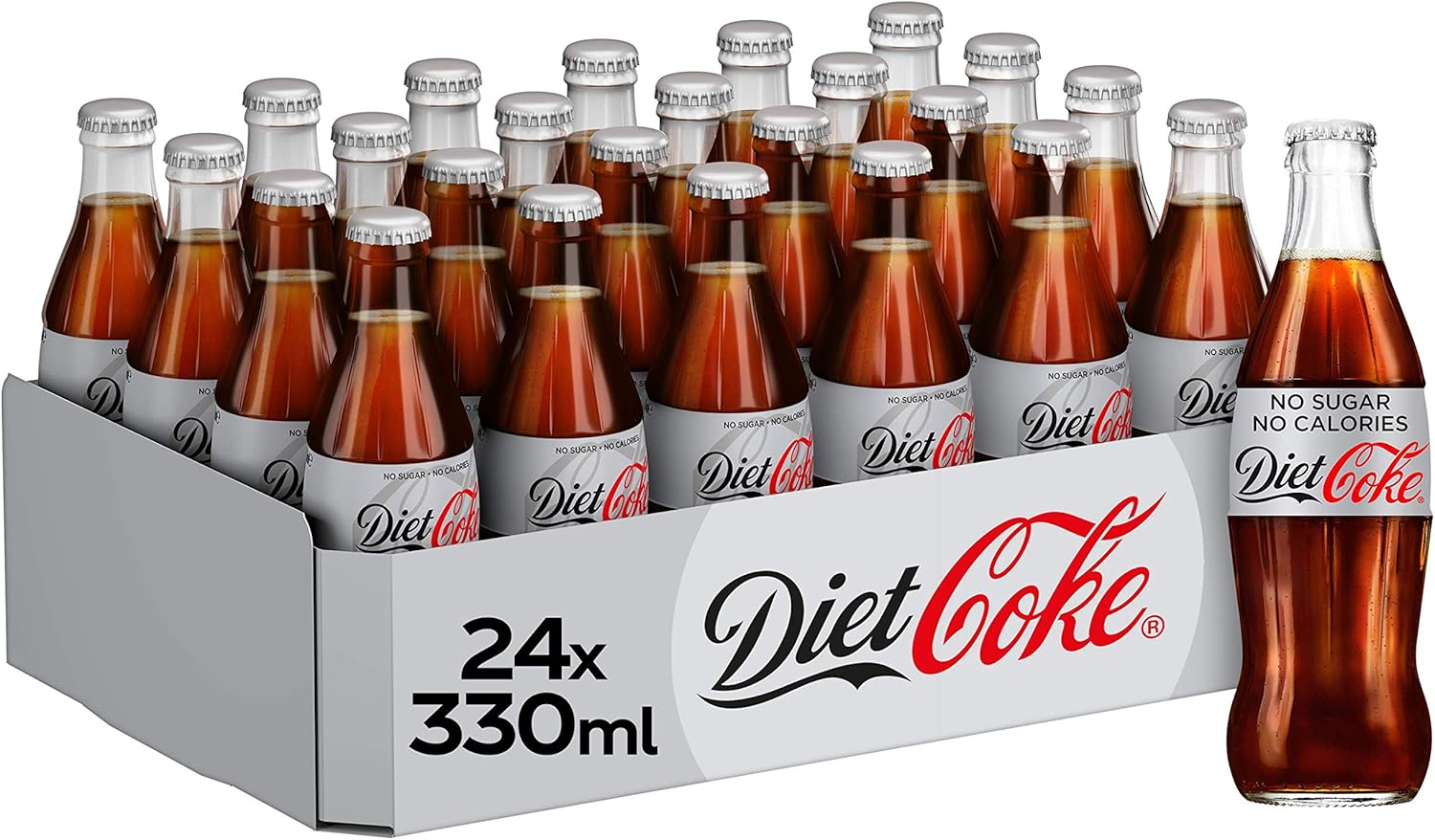 Diet Coke 24 x 330ml Glass Bottles
