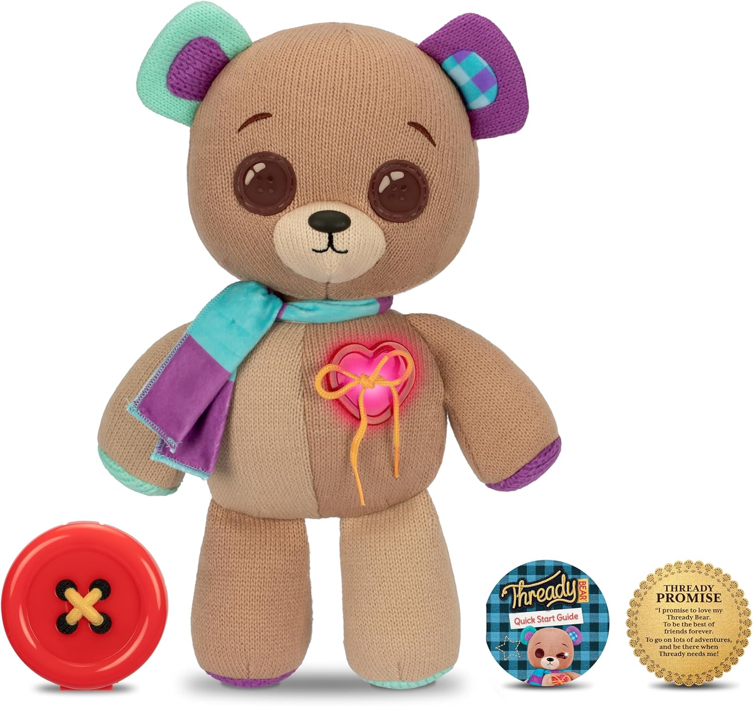 Interactive 14" Plush. Make A Wish & Comes to Life. Magical Expressive Button Eyes - Happy, Sad, Winks & Blinks. 70+ Expressions & Reactions. Batteries Included. Ages 3+