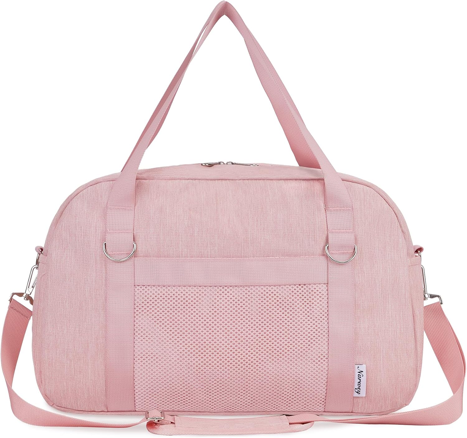 for Easyjet Underseat Cabin Bag 45X36X20 with Wet Pocket Weekend Overnight Bag for Women, Travel Duffel Bag Small Cabin Bag Holdall Tote Hospital Bag Carry on Luggage (Pink)