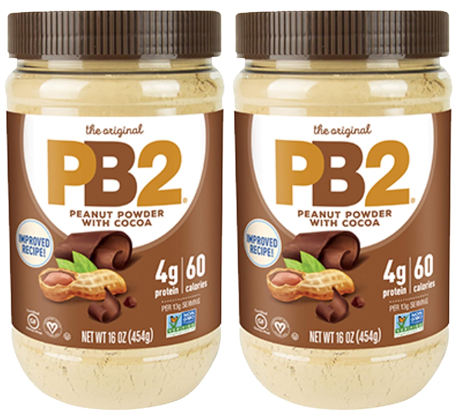 PB2 Powdered Peanut Butter with Cocoa Bundle, 16 oz (2 pack)