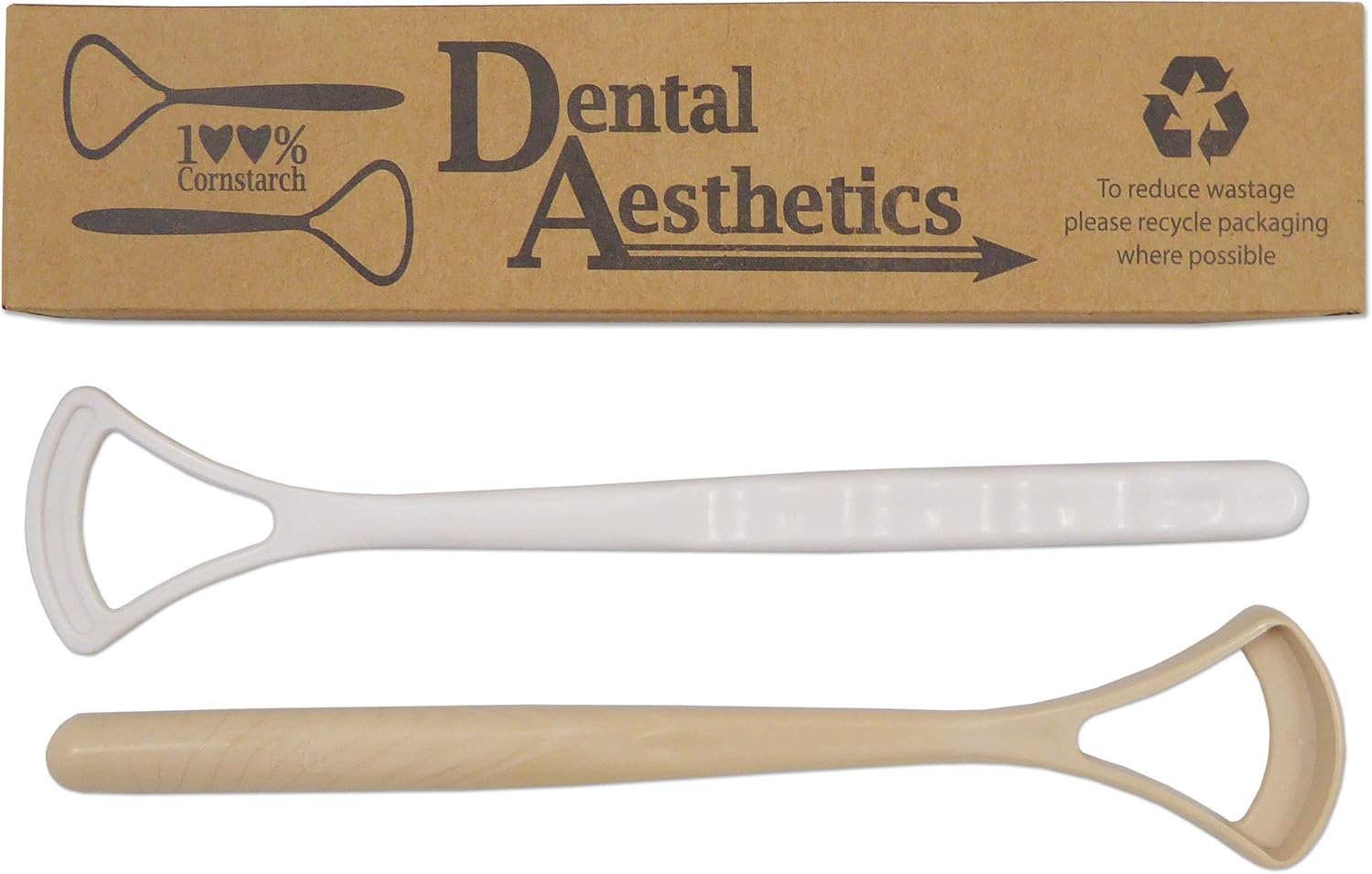 Tongue Scraper x 2 ~ Cornstarch Eco-Friendly Cleaner Plastic-Free Biodegradable