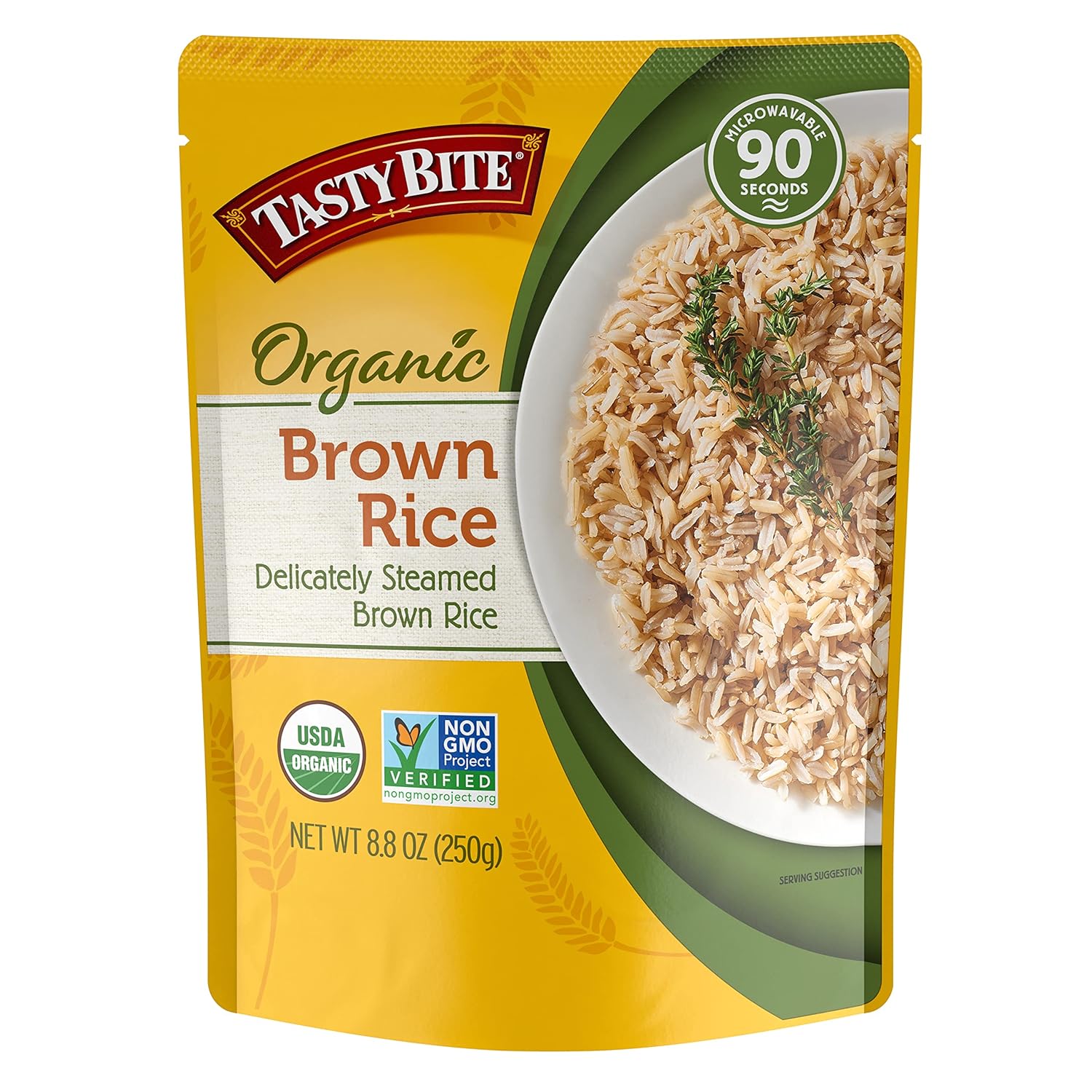 Tasty Bite Organic Brown Rice, 8.8 Ounce, Ready to Eat, Microwavable, Vegan, Gluten-Free