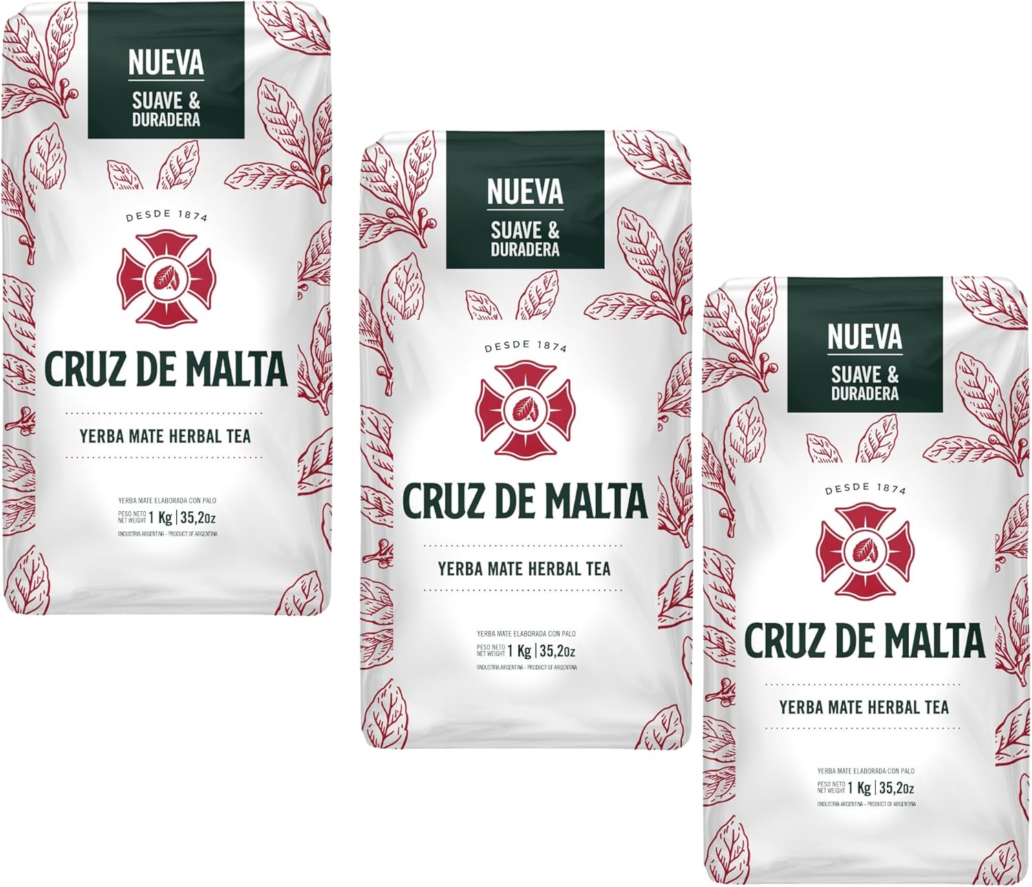 Yerba Mate Cruz de Malta With stems 1Kg [Grocery]