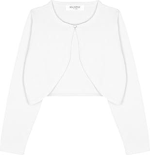 BOLEROSE Girls Long Sleeve Cardigan Childrens Kids Bolero Shrug