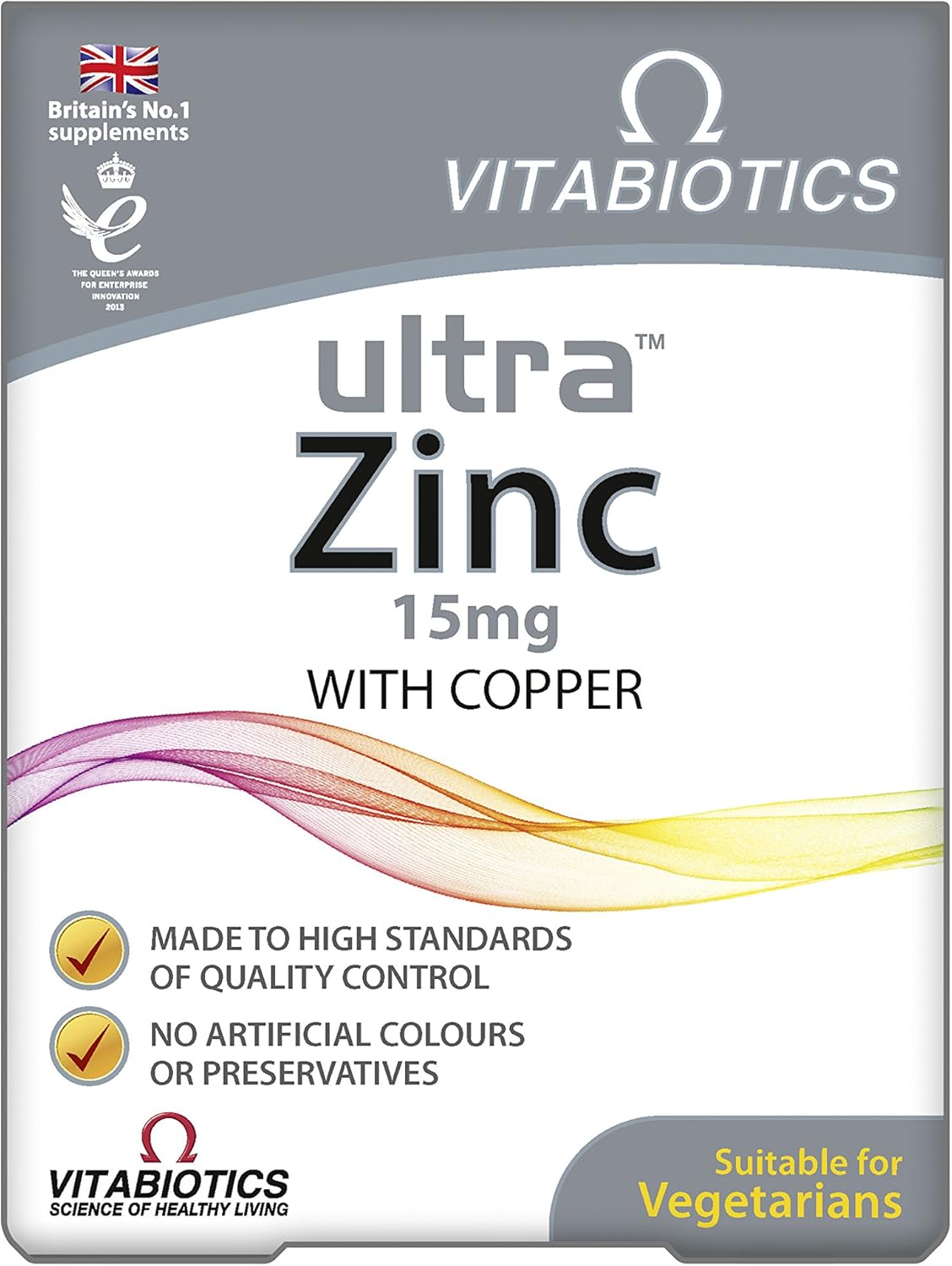 Vitabiotics ultra zinc 15mg with Copper 60 Tablets by Ultra