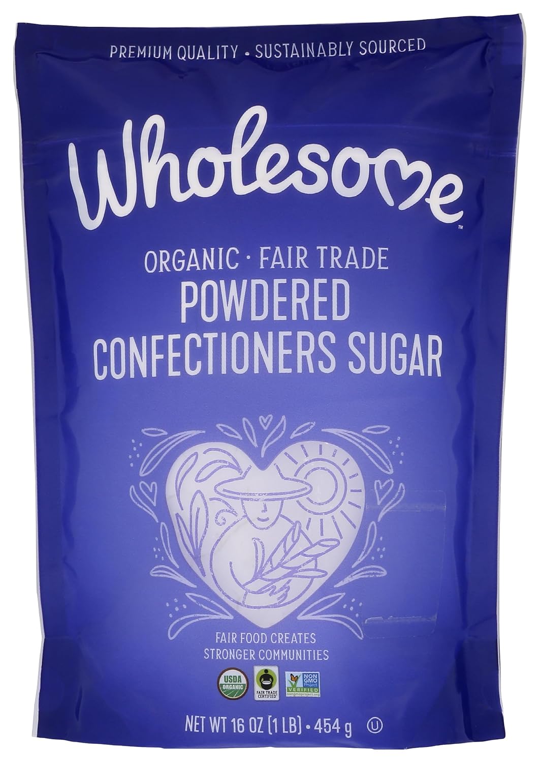 Wholesome Sweeteners, Powdered Sugar, Fair Trade Organic, 1 lb