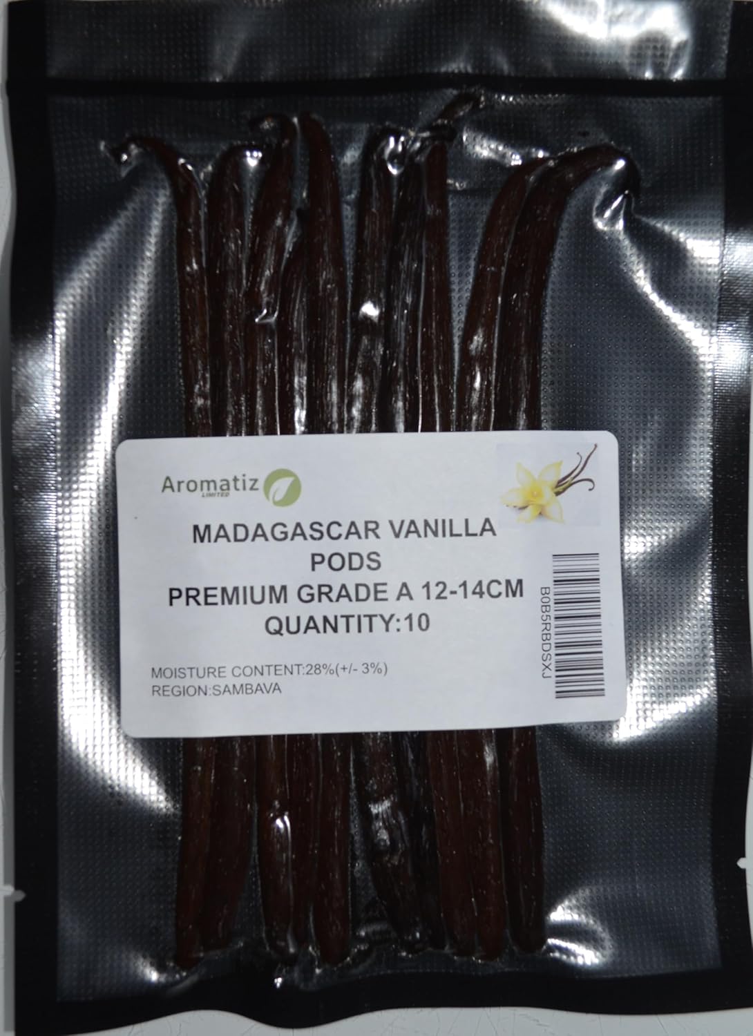Aromatiz 10x Madagascar Vanilla Pods Grade A 12-14cm FRESH