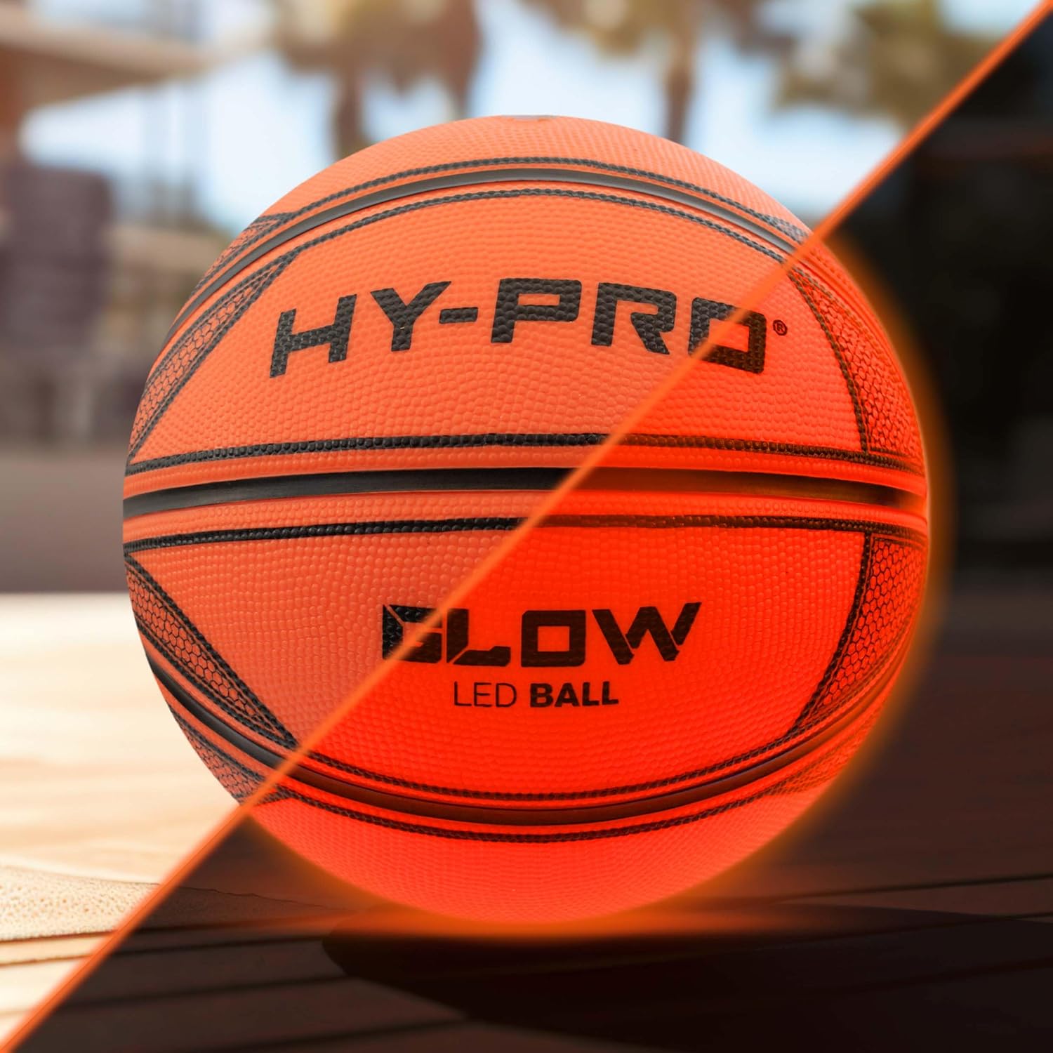 Hy-Pro Premium Light Up LED Glow Basketball - Glow in the Dark Cool Sports Gift Idea, Official Size 7