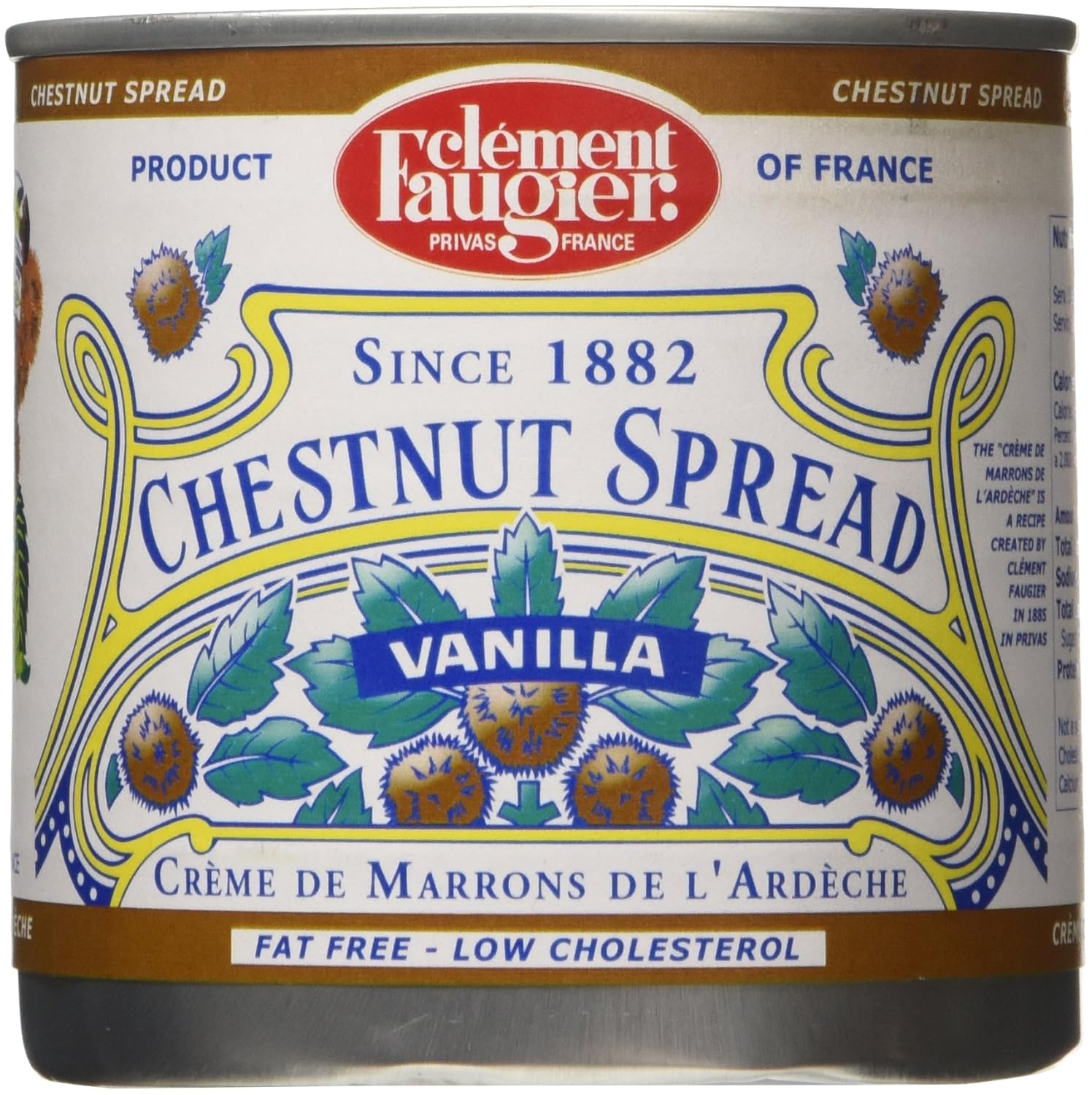 Gourmet French Chestnut Spread 17.5 oz by Clement Faugier 2 CANS
