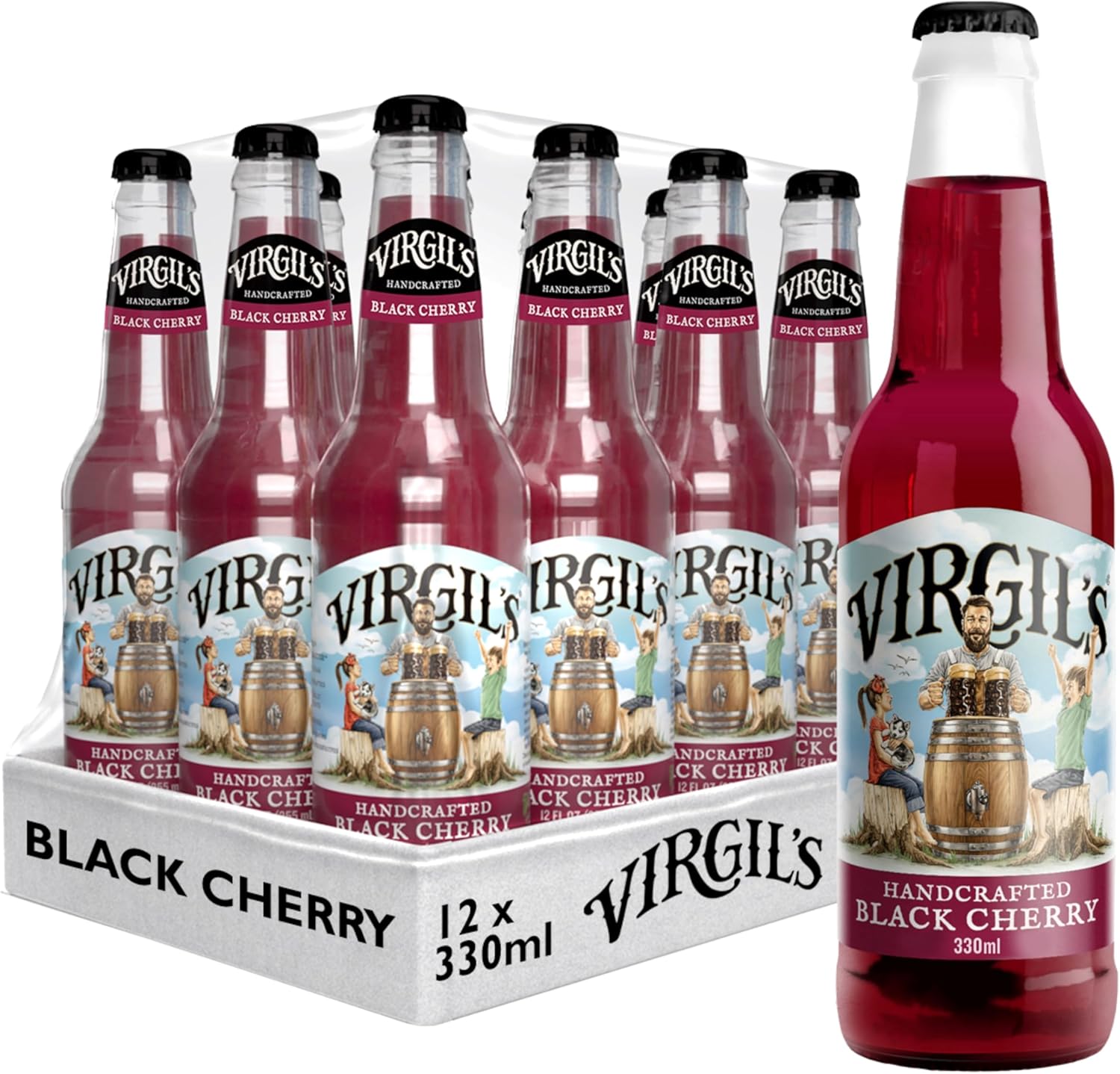 Virgil's Black Cherry Soda 12 x 330ml Bottles