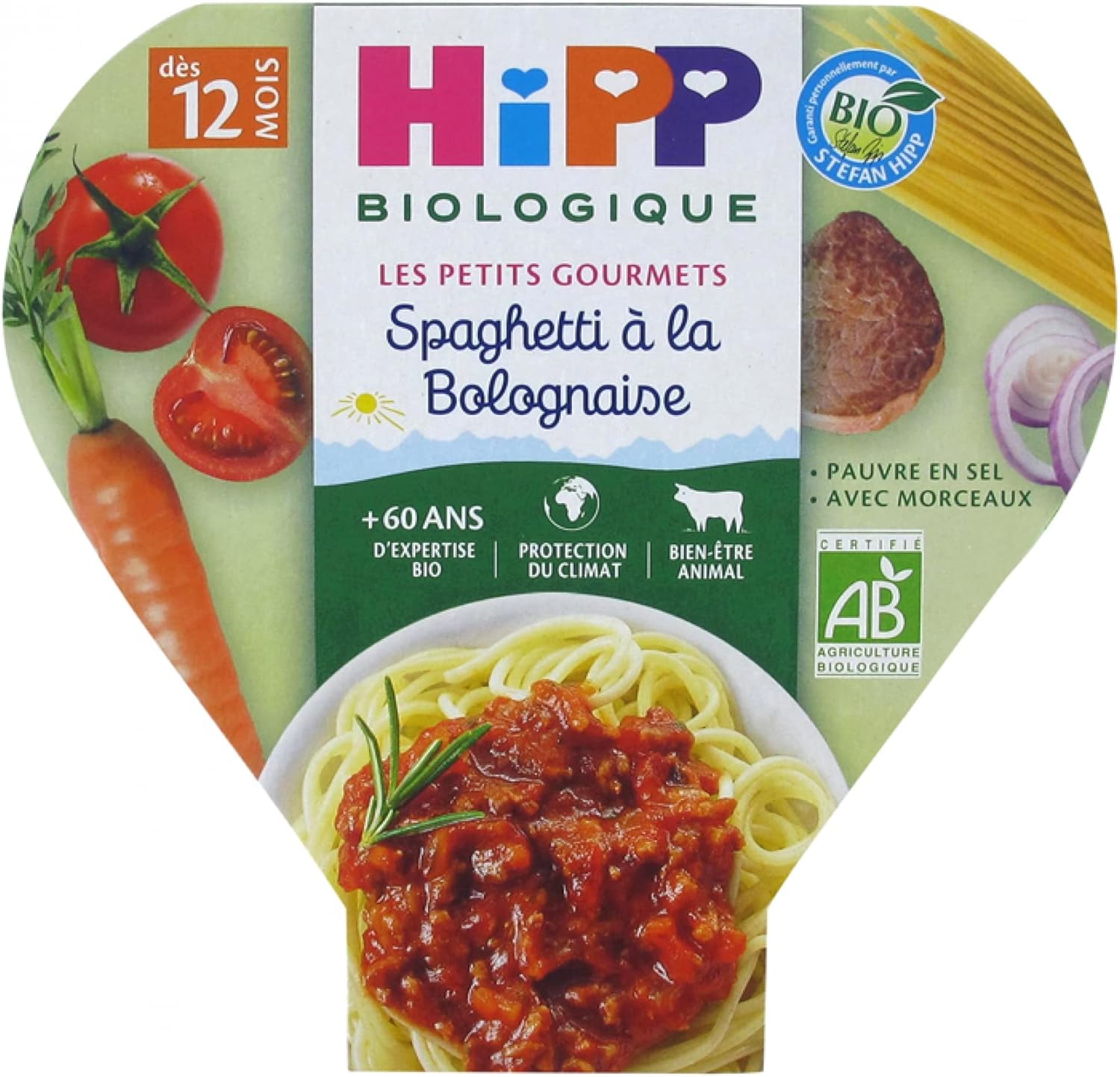 HiPP Les Petits Gourmets Bolognese Spaghetti over 12 Months Organic 230g