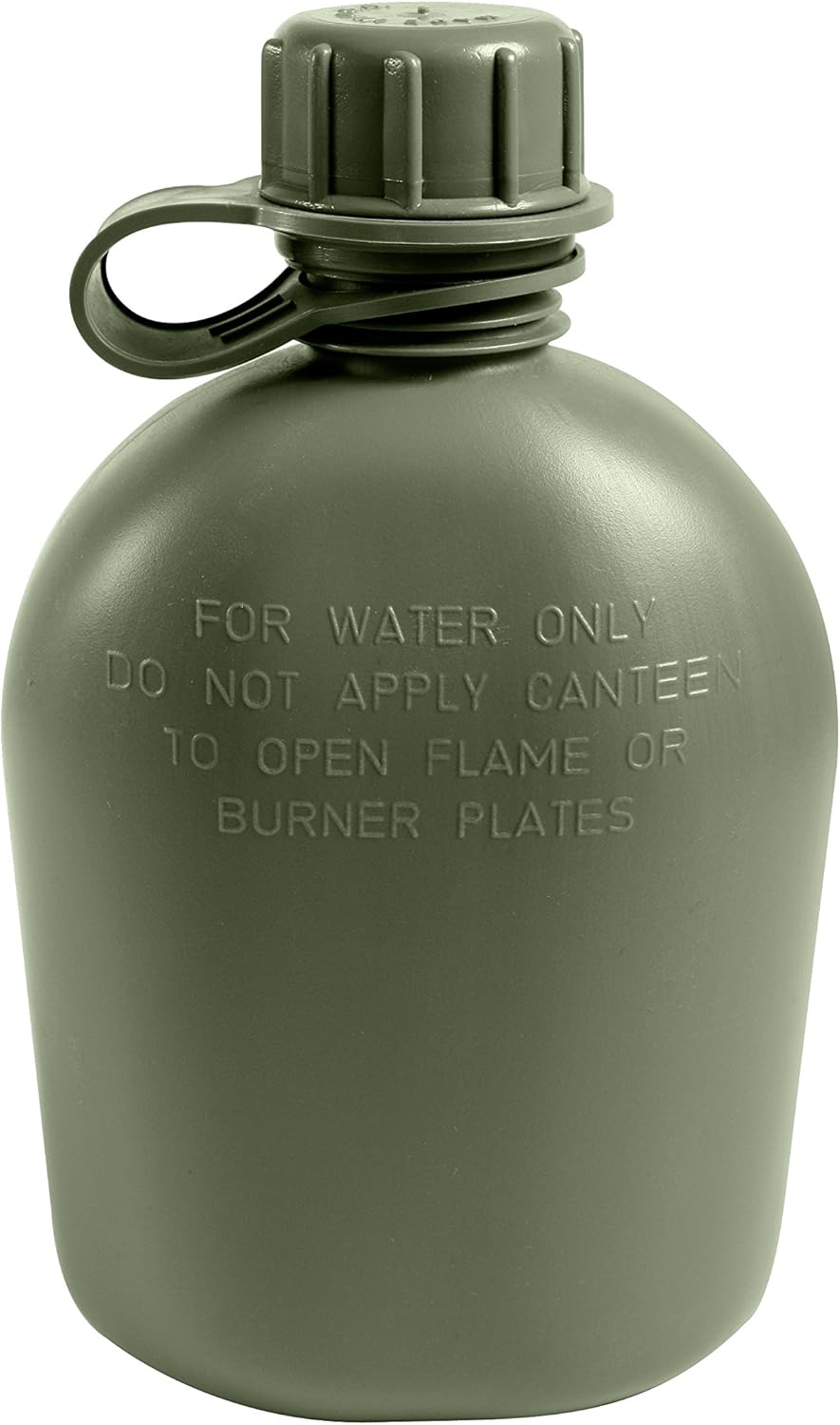 Rothco 3 Piece 1 Quart Plastic Canteen - Lightweight Outdoor Camping Survival Water Bottle, Olive Drab