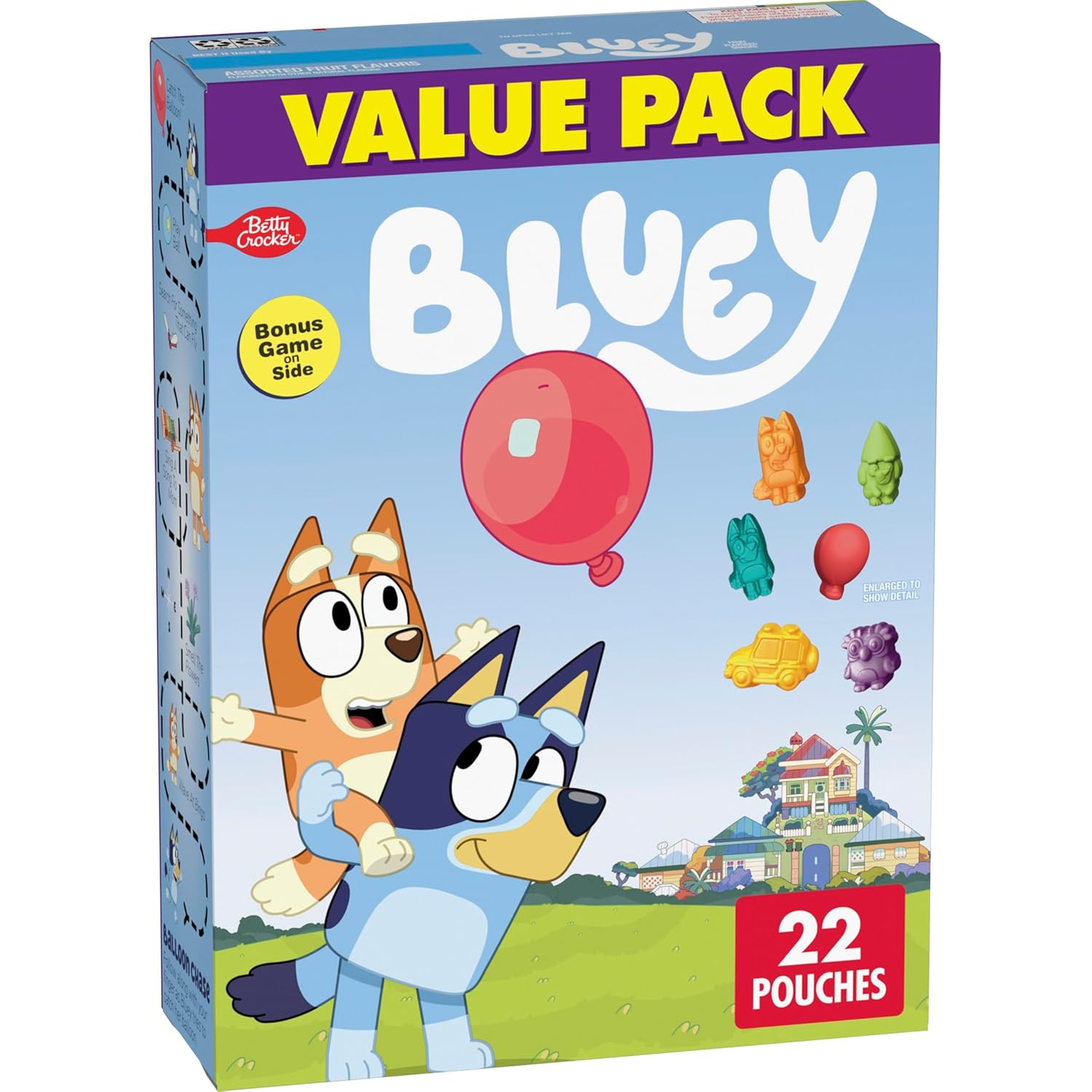Bluey Fruit Flavored Snacks, Treat Pouches, Gluten Free Snack, Value Pack, 22 Ct, 17.6 oz