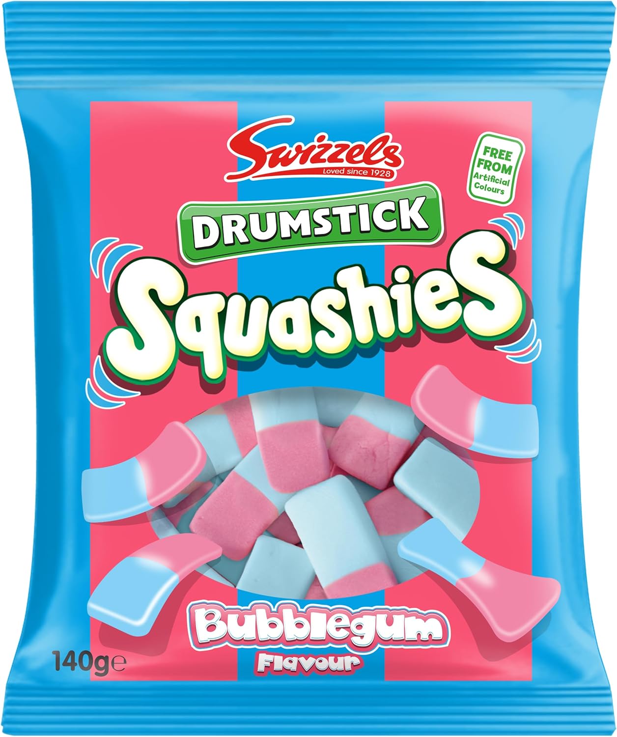 Swizzels Squashies Sweets - Bubblegum Flavour- Single Pack 140g