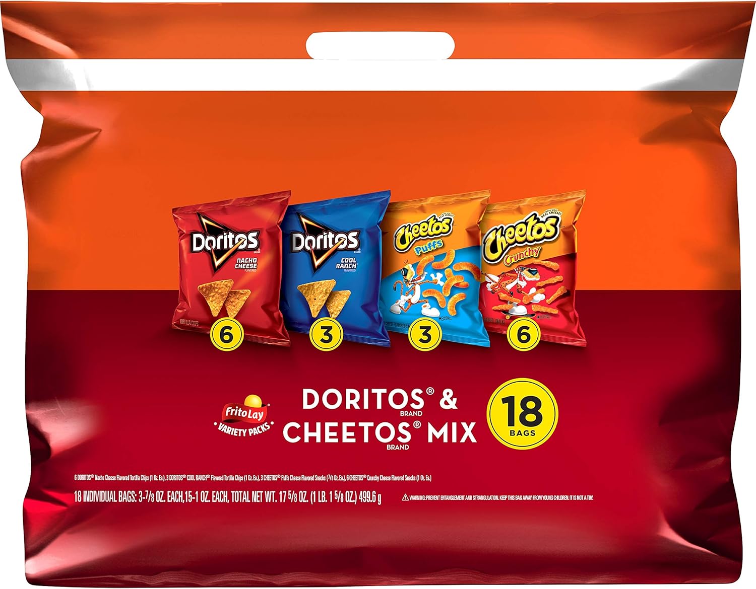 Frito-Lay Variety Pack Doritos & Cheetos Mix - 18ct