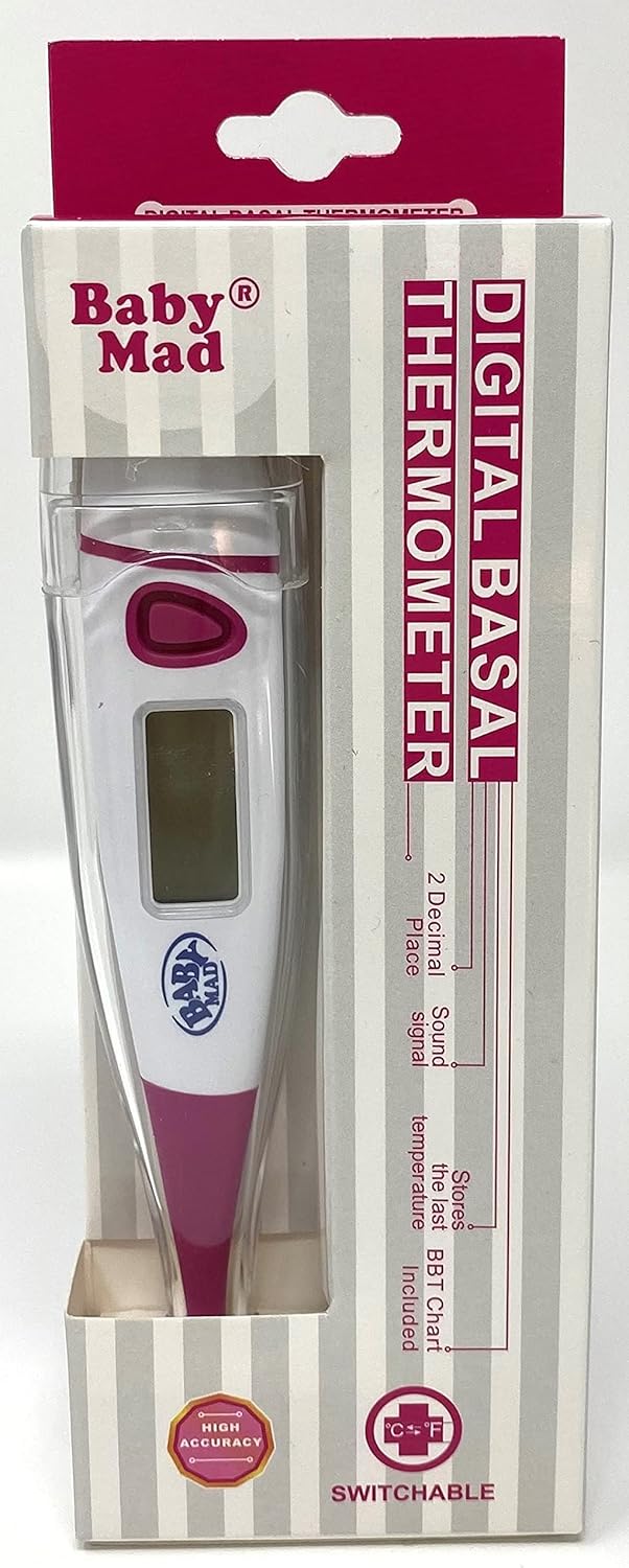 Basal Thermometer + Case + BBT Fertility Chart Ovulation Temperature Test Thermometer Centigrade/Fahrenheit