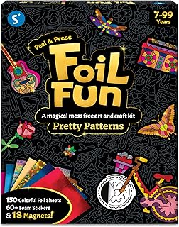 Skillmatics Art & Craft Activity - Foil Fun Pretty Patterns, Mess Free Art, Craft Kits, Magnets & Supplies, DIY Creative Activity, Gifts for Girls & Boys Ages 7, 8, 9, and Up
