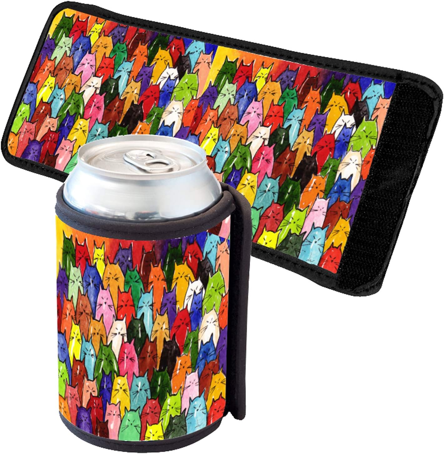 Sunshine Cases Jelly Bean Candy Kitties Cat Art by Denise Every Insultated Beverage Can Cooler Thermal Bottle Wrap