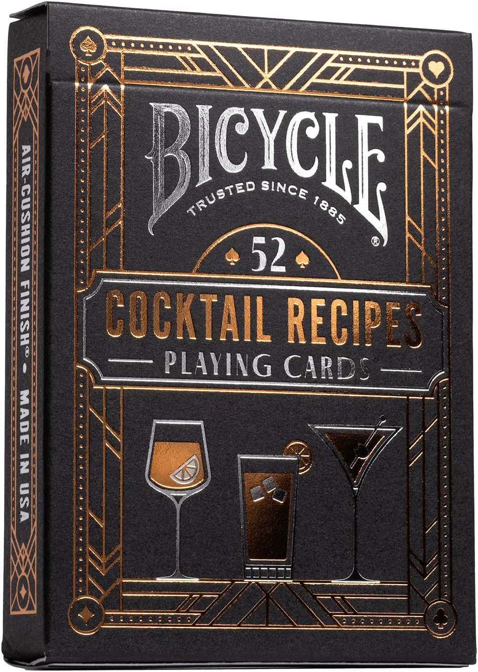 Bicycle Cocktail Playing Cards Deck with recipes, Black