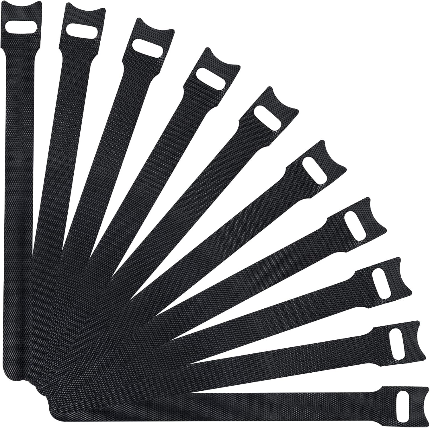 Attmu 120Pcs Cable Cord Ties Reusable, 6 Inch Adjustable Cable Management Straps with Hook and Loop, Microfiber Cloth Cord Organizer Wire Ties Christmas Garland Ties for Home Office Electronics Wire