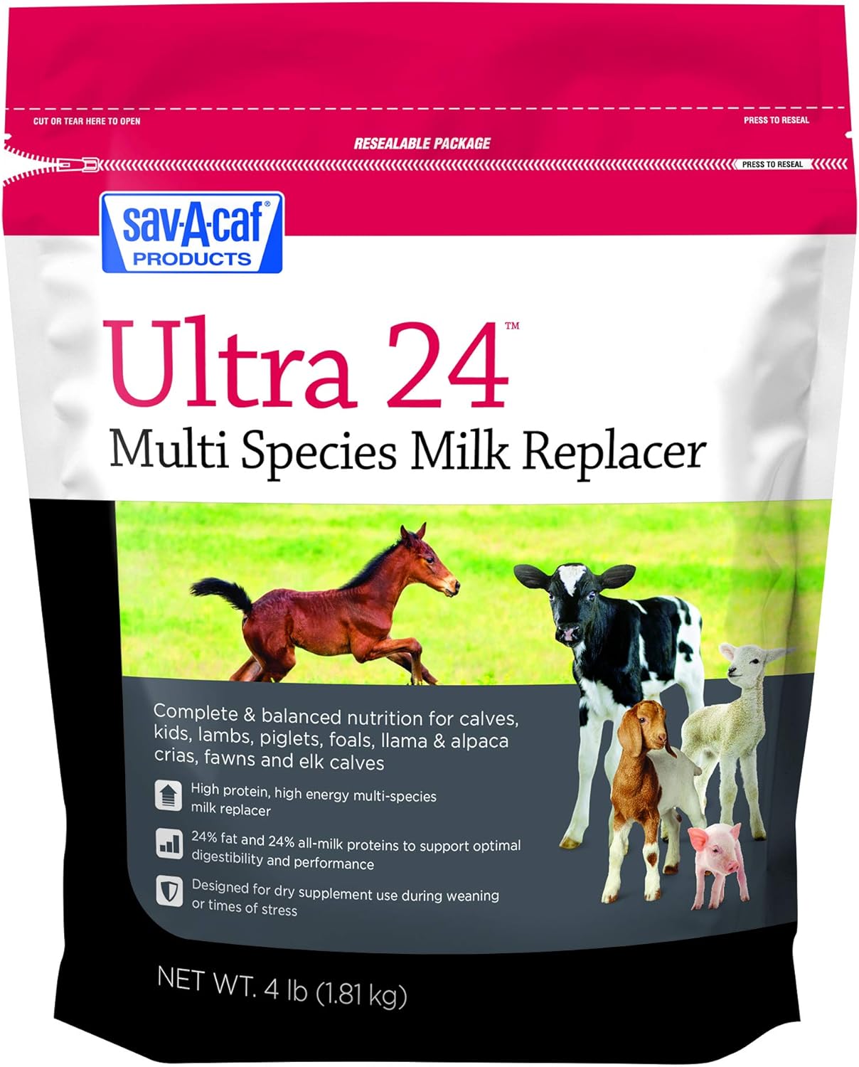 Milk Products Grade A Ultra 24 Milk Replacer, 4-Pound