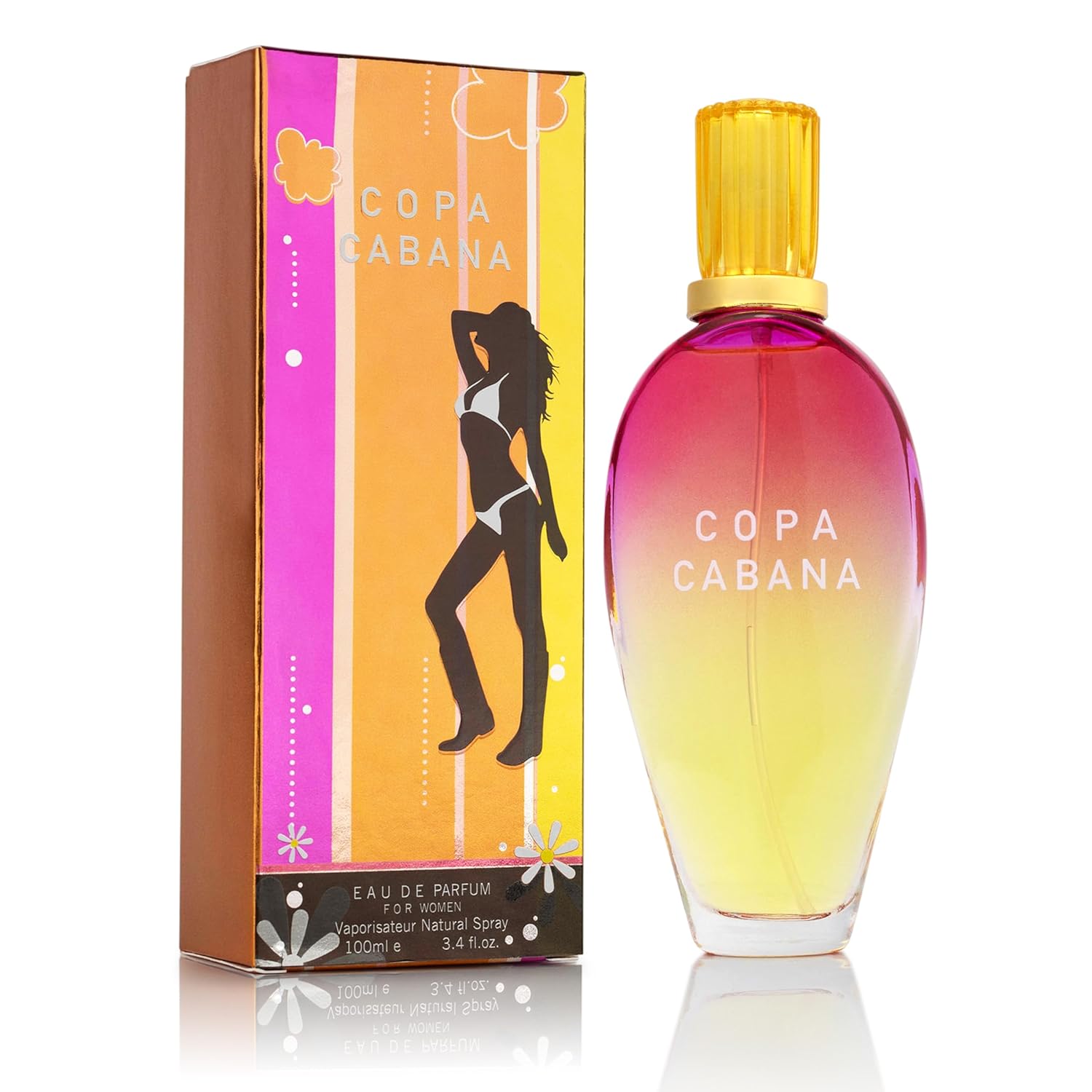 Copa Cabana for Women - Top Notes of Lemons, Orange & Jasmine petals - Base Scents of Amber - Fruity, Citrusy & Woody Accords - Natural & Free of Parabens - Elegant 100ml Bottle, Parfume For Women