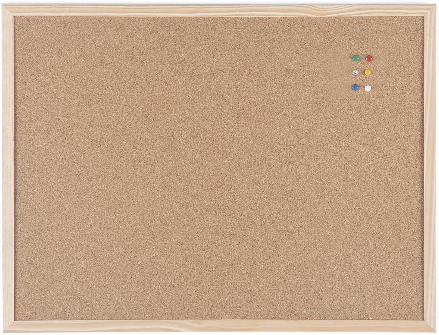 BoardsPlus Cork Notice Board - Wood Frame,Brown- 60 x 45 cm