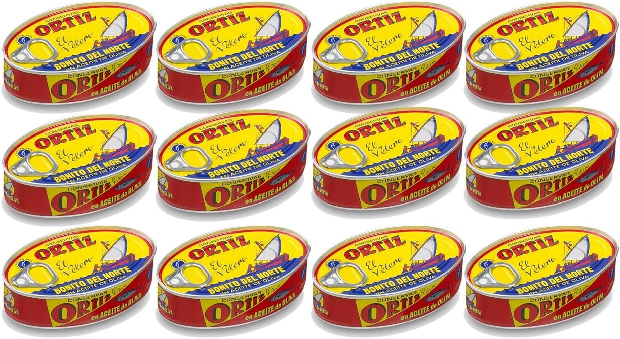 Ortiz White Tuna in Olive Oil 112 gr. [Pack of 12]