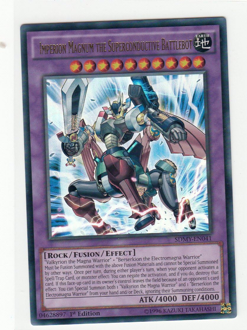 YuGiOh - SDMY-EN041 1st Ed Imperion Magnum the Superconductive Battlebot Ultra Rare card