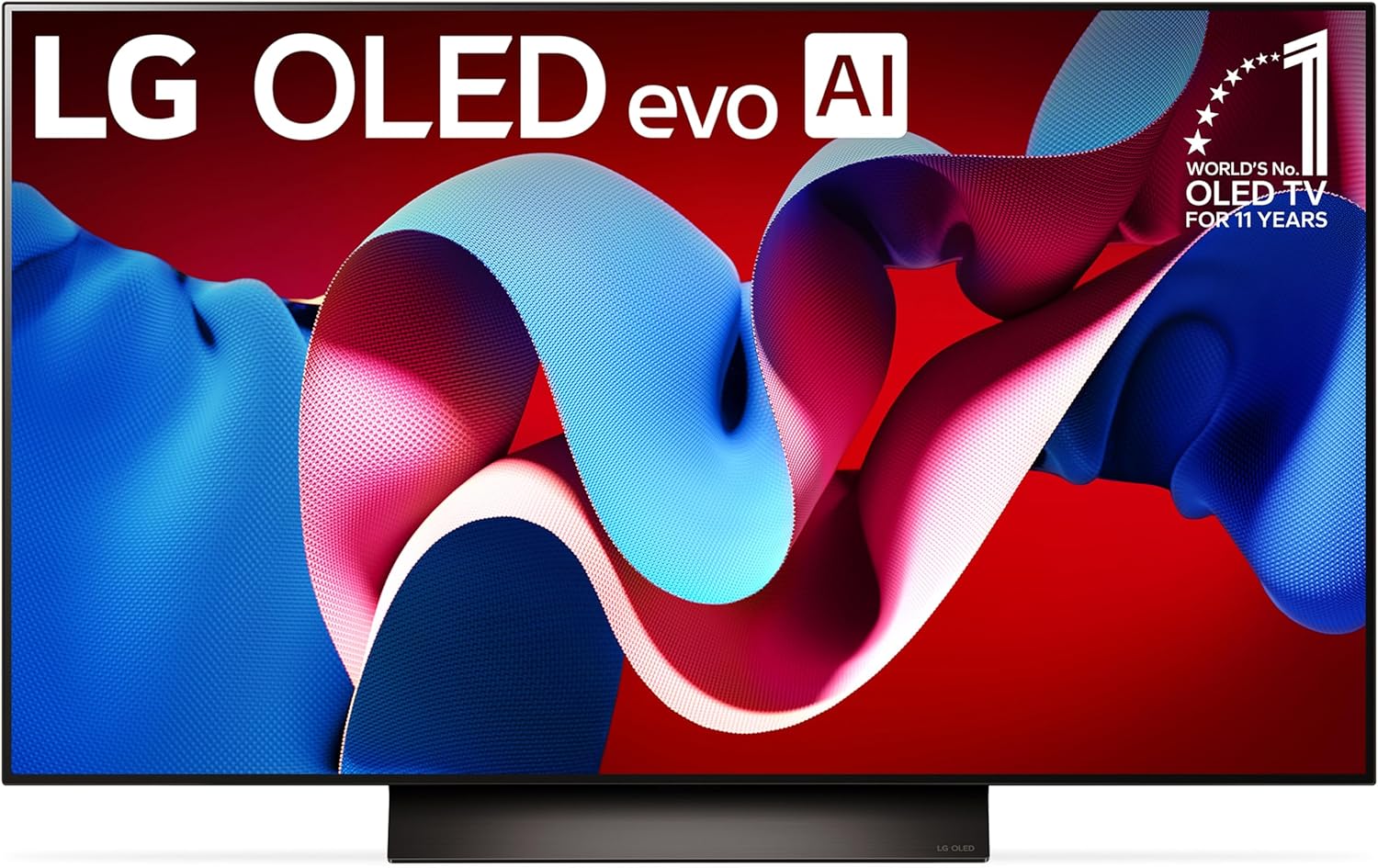 LG 48-Inch Class OLED evo C4 Series Smart TV 4K Processor Flat Screen with Magic Remote AI-Powered with Alexa Built-in (OLED48C4PUA, 2024),Black