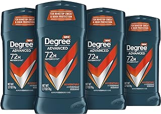 Degree Men Antiperspirant Deodorant Adventure Freshness and Odor Protection Deodorant for Men 2.7 Oz, (Pack of 4) Woodsy, Stick