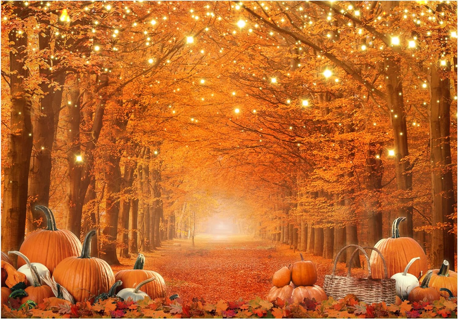 Allenjoy 7 x 5 FT Fall Photography Backdrop Thanksgiving Party Supplies Autumn Pumpkin Friendsgiving Background Decor Photo Booth Props