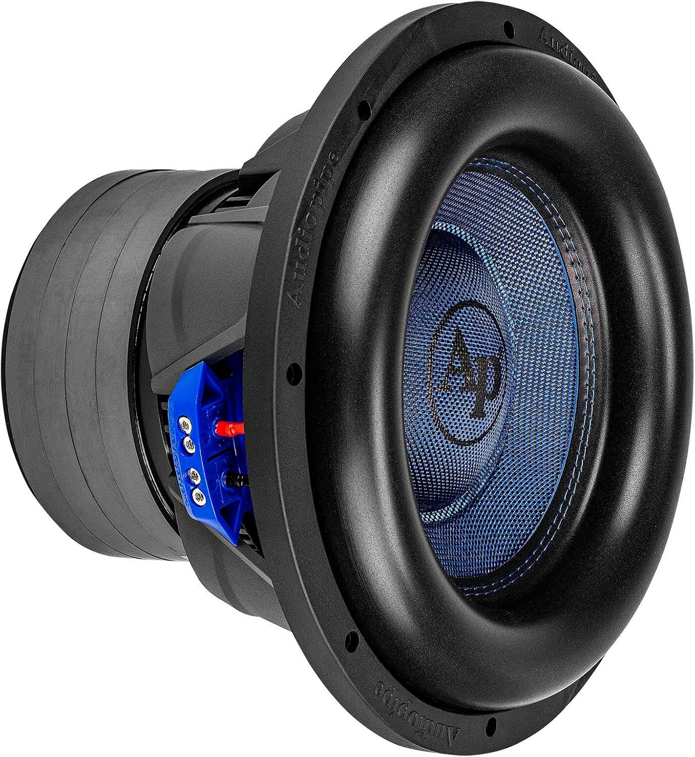 Audiopipe 2400 Watts 12 inch Subwoofer (TXX-BDD4-12), Quad Stack, High Power, Paper and Fiberglass Composite Cone, Air Cushion Foam, Multi-Connect, 2 * 4 Ohms