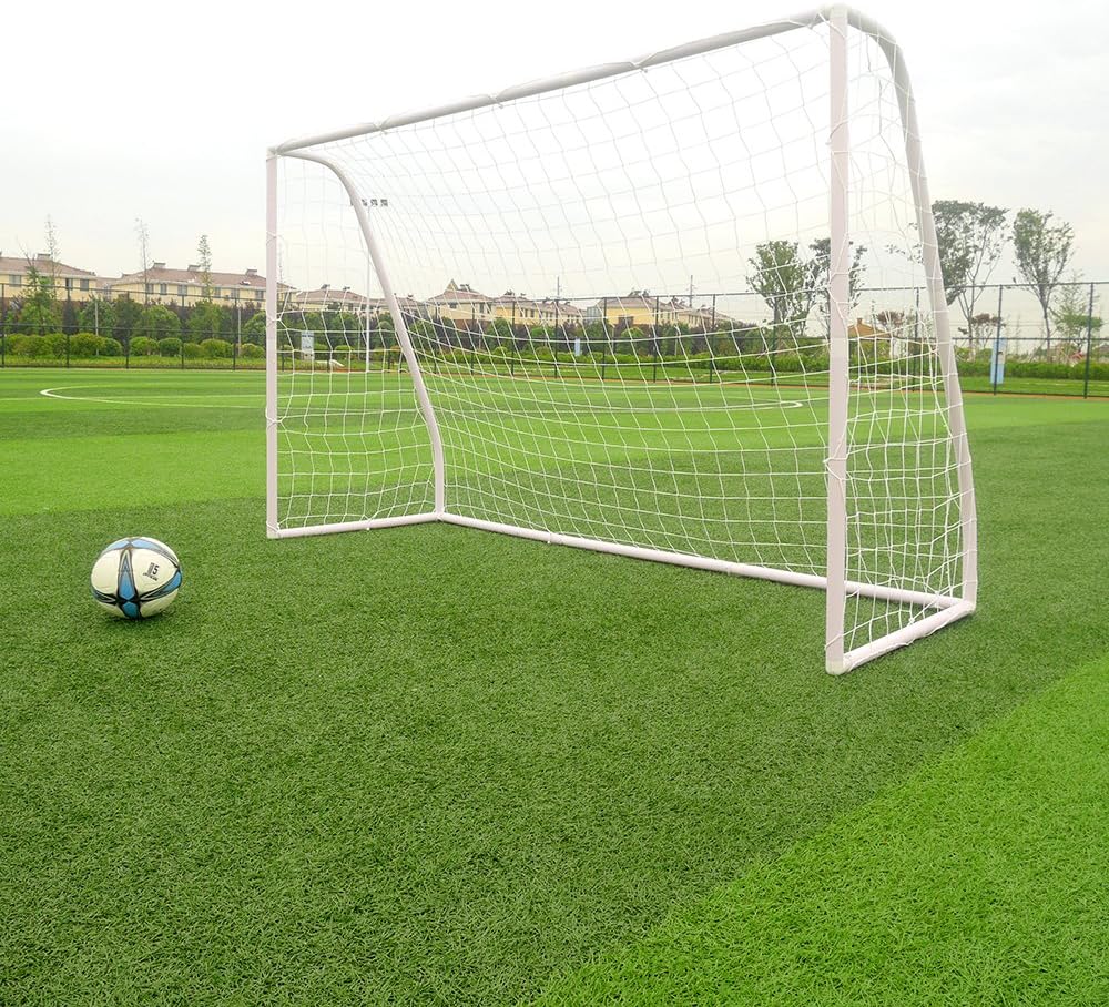 LALAHO Football Goal Portable Soccer Nets, Easy to Assemble PVC Frame