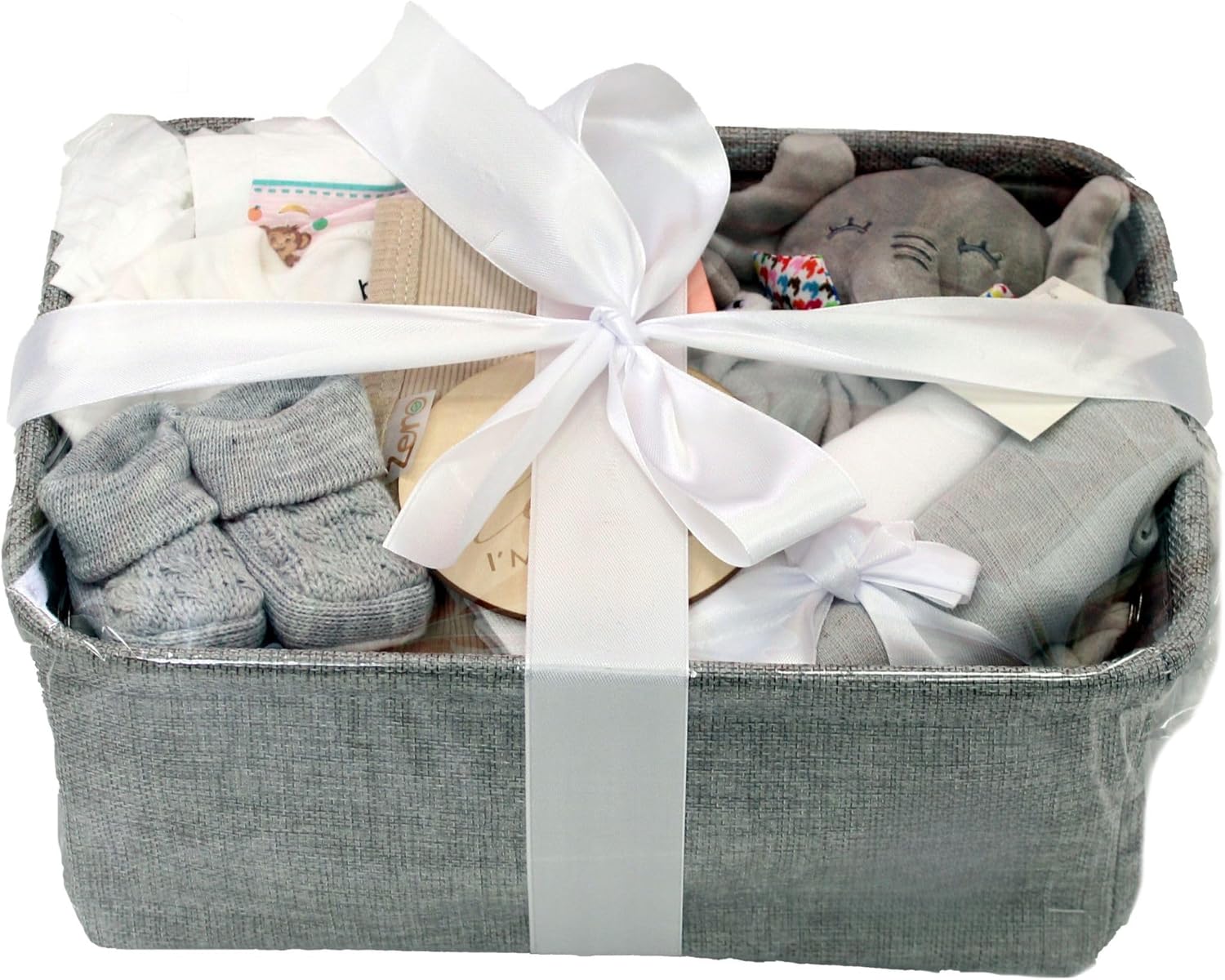 Beau-Vida Baby - Luxury Grey Unisex Baby Gift Set, Baby-Shower Gifts, Perfect Gifts for Baby Showers, Baby Essentials for Newborn Hamper, Unique New Born Baby Gifts Girl or Baby Boy, Baby Bundle.