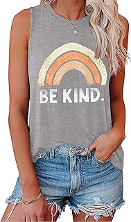 IRISGOD Womens Tank Tops Loose Fit Summer Cute Graphic Sleeveless Shirts Workout Basic Tunic