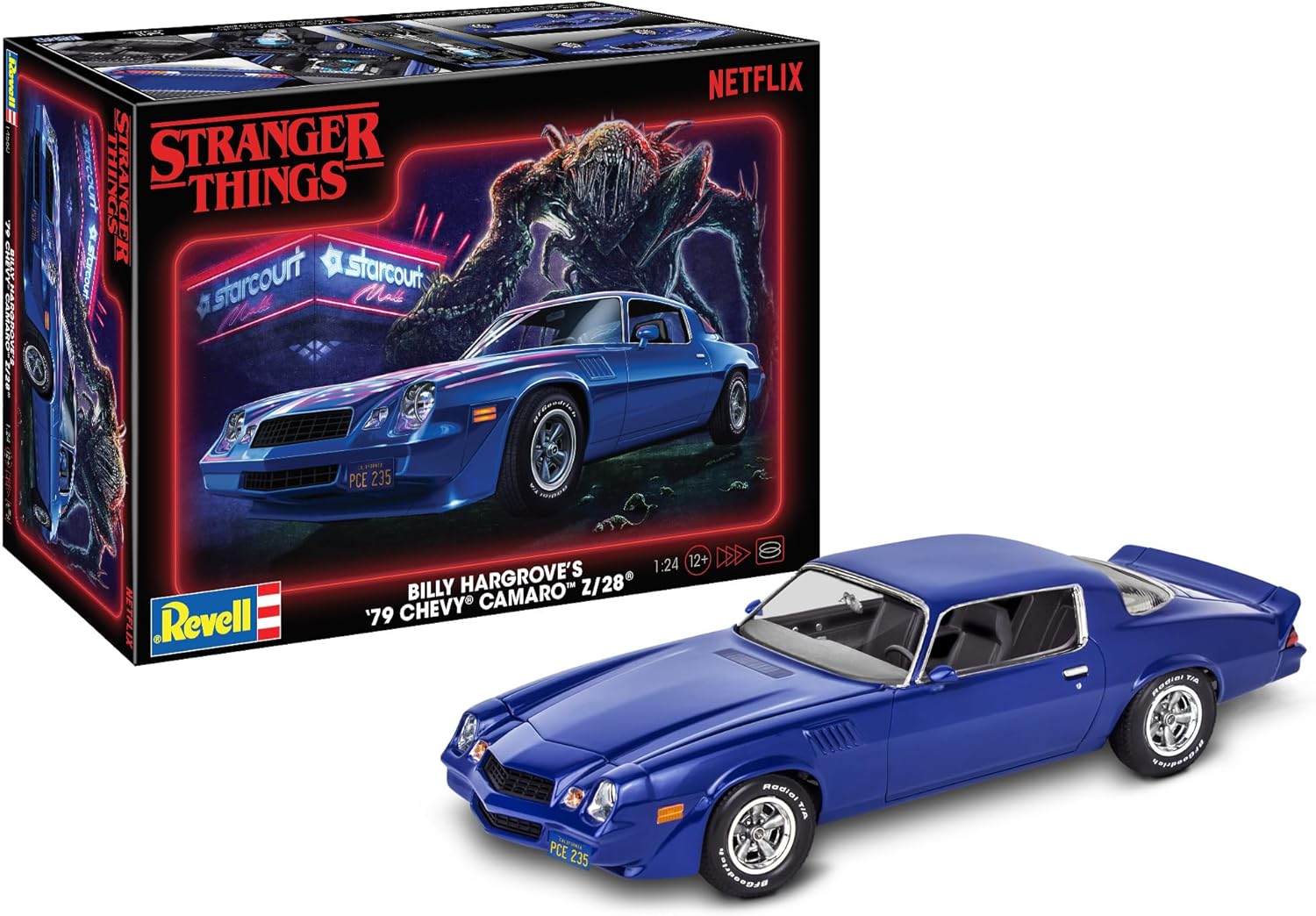 Revell 14560 Stranger Things Billy Hargrove's'79 Chevy Camaro Z/28 1:24 Scale 89-Piece Skill Level 4 Model Building Kit