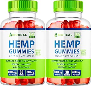 2 Pack - Bio Heal Gummies. BioHealGummie, Bio Heal 60 Gummies for 2 Month, Bio Heal Hemp Gummies 9000 MG Per Bottle, BioHeal Gummies