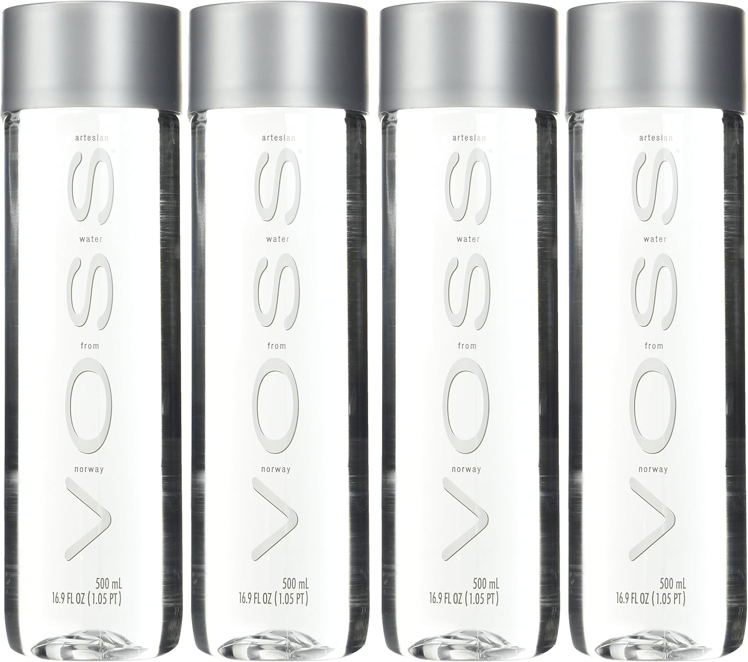 VOSS Artesian Still Water 4 x 500 ml Plastic Bottles, Pack of 4