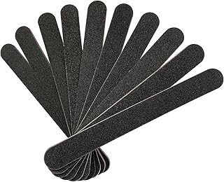 Nail File 10 PCS Professional Double Sided 100/180 Grit Nail Files Emery Board Black Manicure Pedicure Tool and Nail Buffering Files
