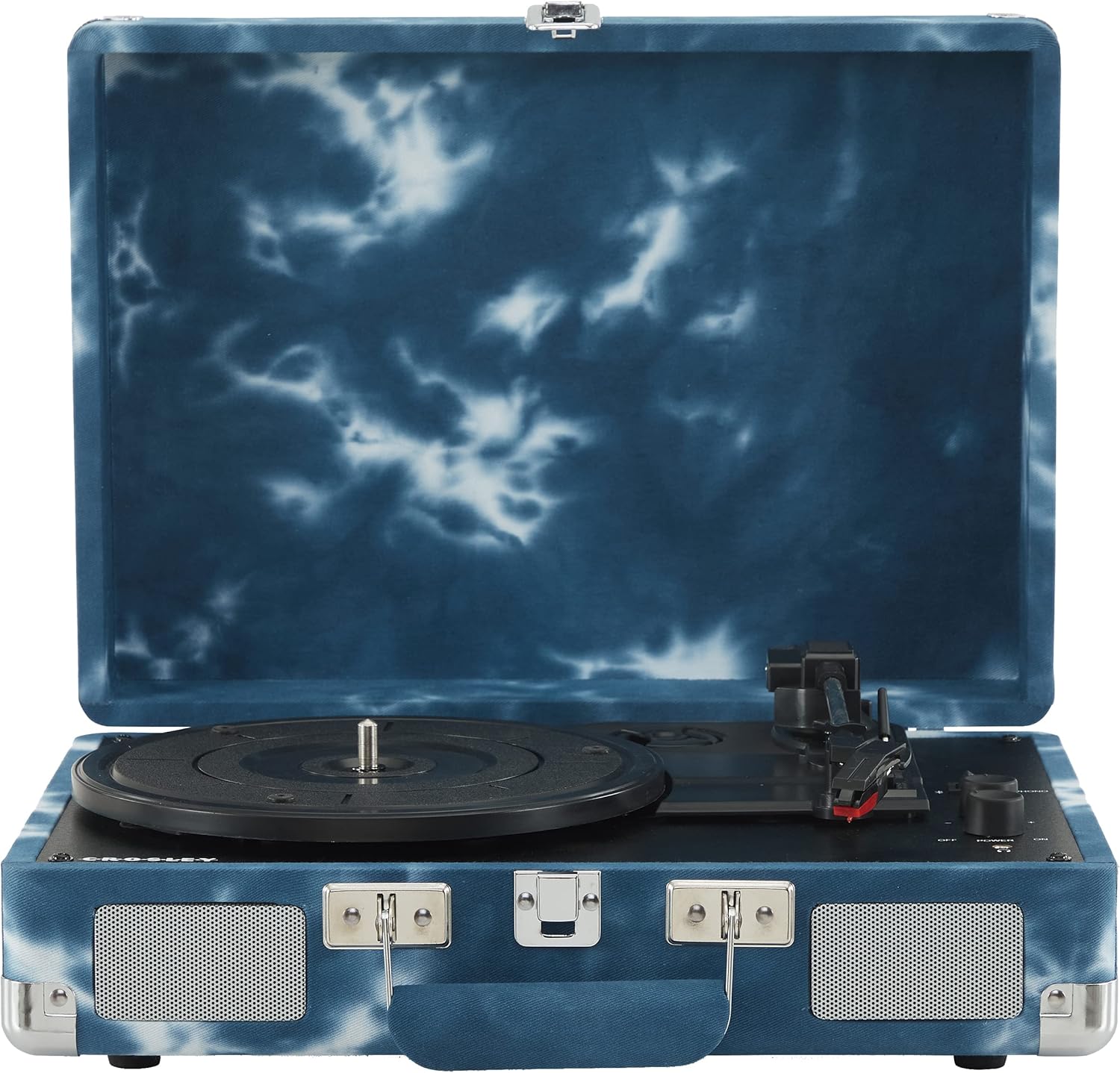 Crosley CR8005F-IN Cruiser Plus Vintage 3-Speed Bluetooth in/Out Suitcase Vinyl Record Player Turntable, Indigo
