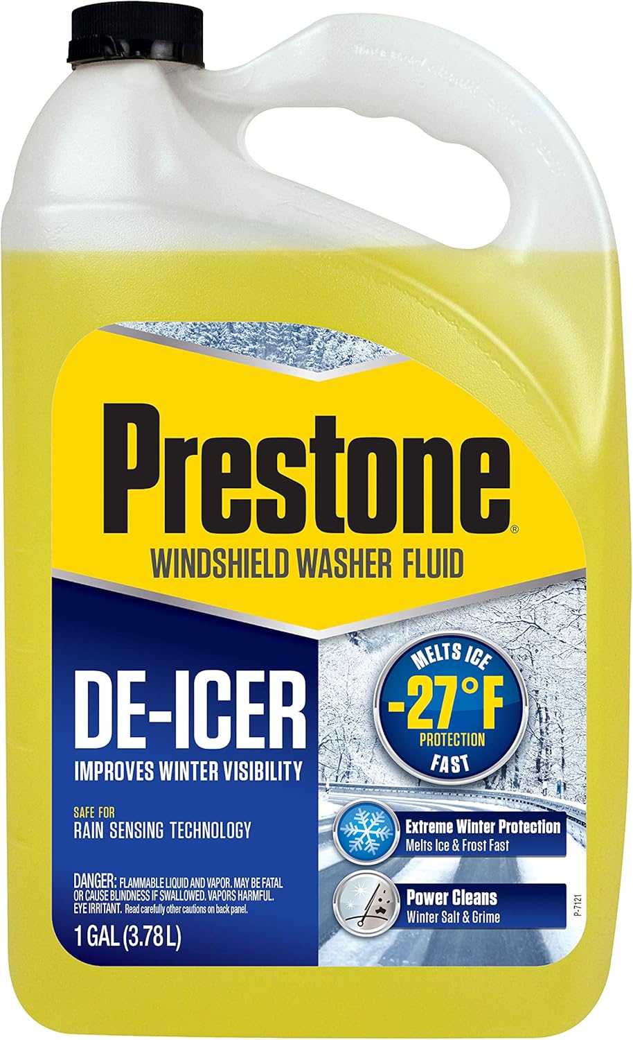 Prestone AS250-6PK De-Icer Windshield Washer Fluid - 1 Gallon, (Pack of 6)