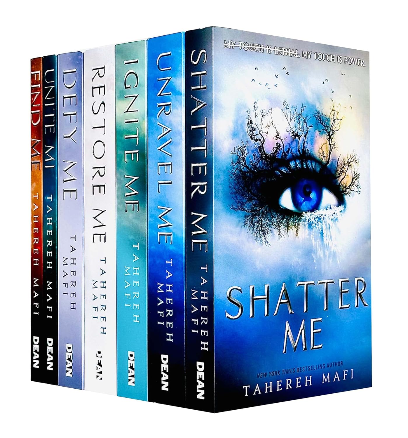 Shatter Me Series Books 1 - 7 Collection Set by Tahereh Mafi (Shatter, Restore, Ignite, Unravel, Defy Me, Unite Me & Find Me)