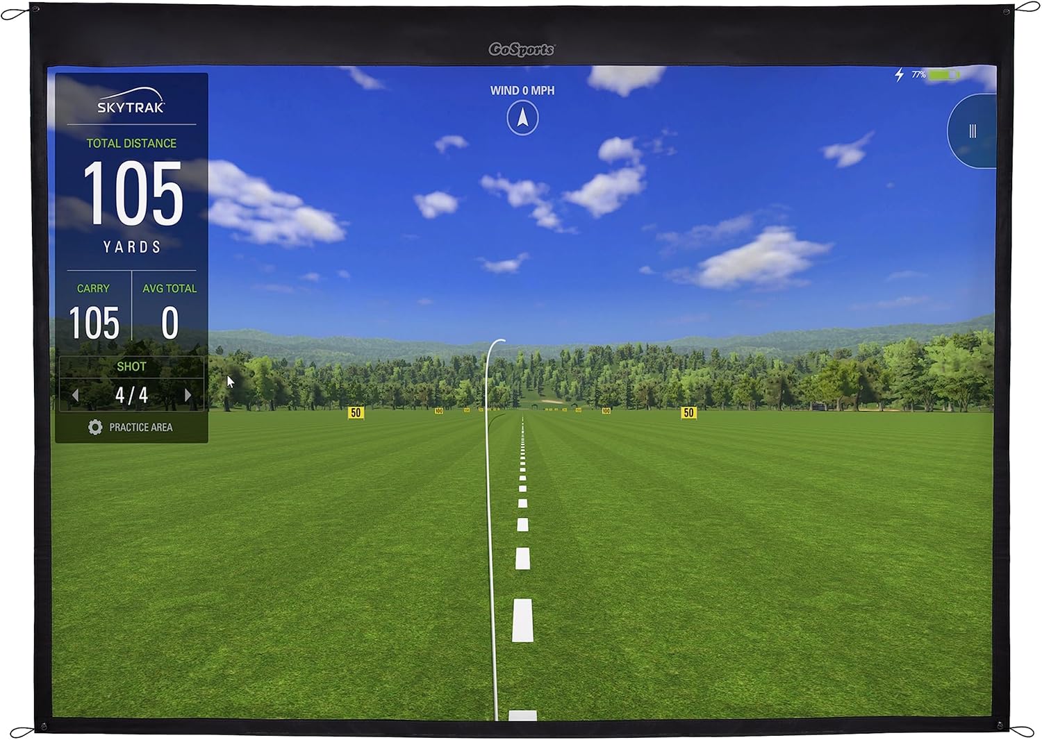 GoSports Golf Simulator Impact Screen - Choose 6.5 ft x 7 ft or 9 ft x 7 ft