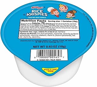 Rice Krispies Kellogg's Breakfast Cereal Bowls, Original, (96 Count) 60.48 Ounce