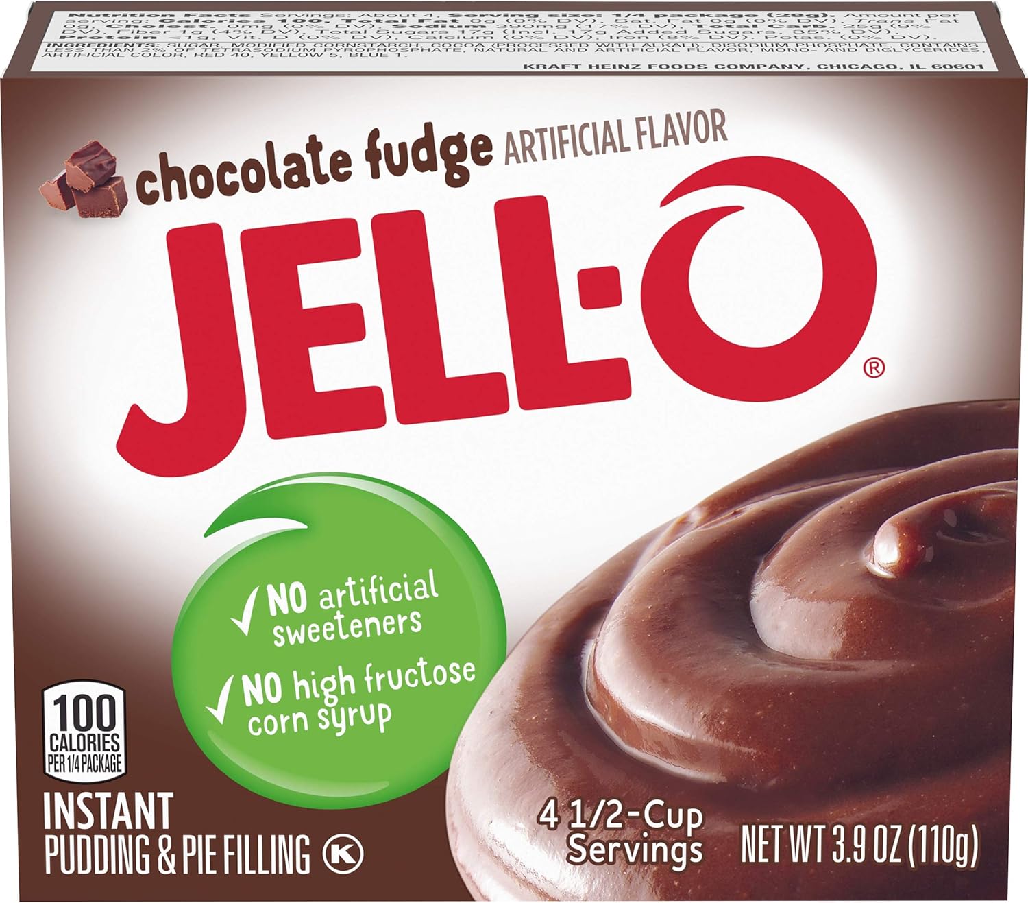 Jell-O Instant Pudding And Pie Filling, Chocolate Fudge, 3.9Ounce Boxes (Pack Of 6)