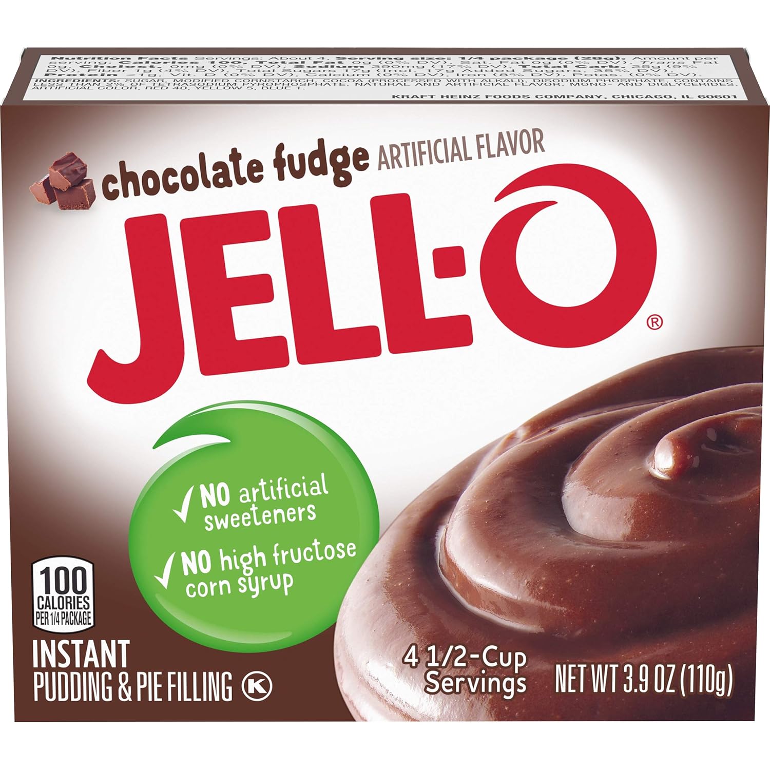 JELL-O Chocolate Fudge Instant Pudding & Pie Filling 110g
