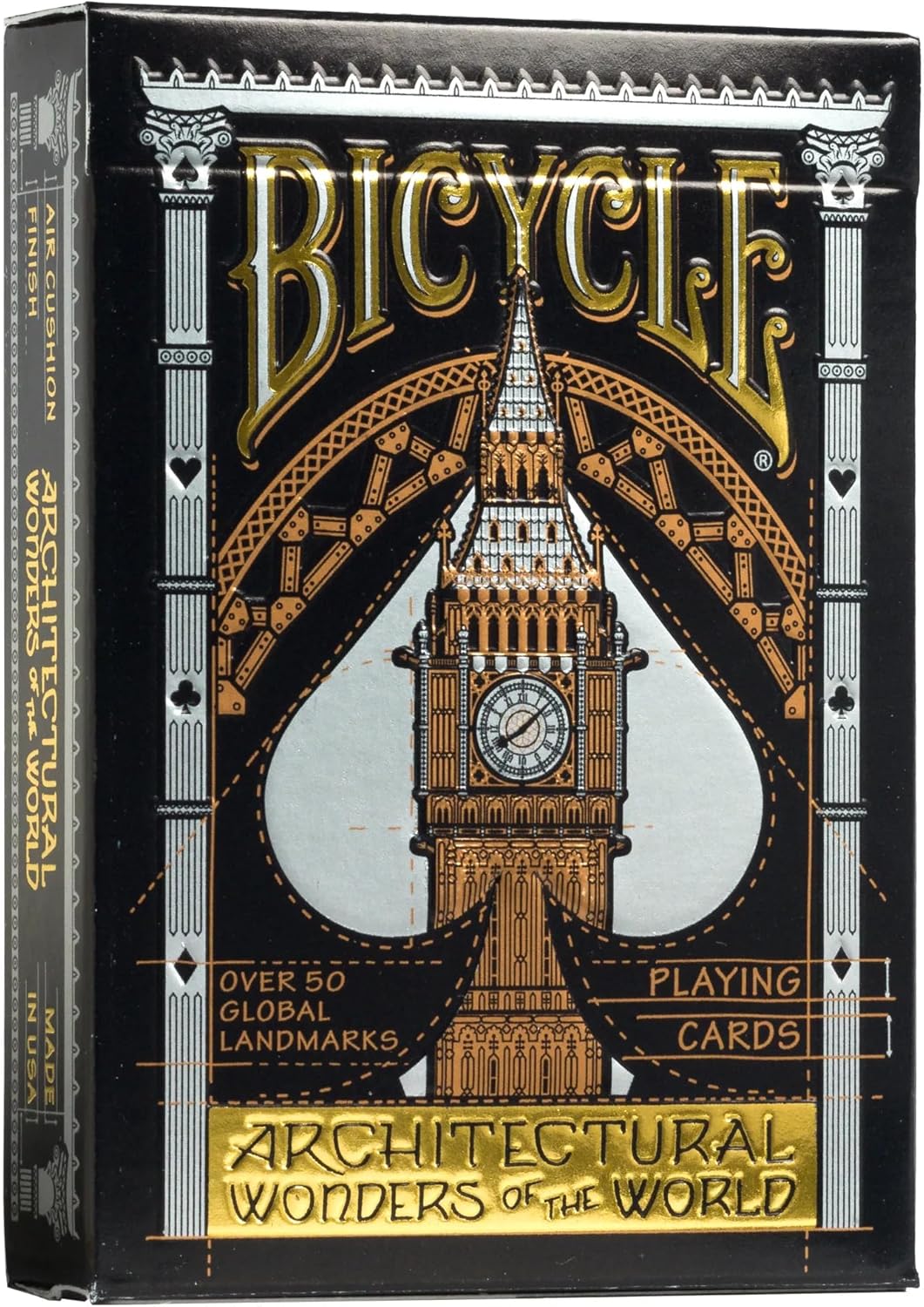 Bicycle Architectural Wonders Of The World Playing Cards - 1 Deck, Air Cushion Finish, Professional, Superb Handling & Durability, Great Gift For Card Collectors