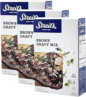 Strreit's Gravy Mix, Pantry Staple, No-MSG, Kosher for Passover, 4.2 Oz (Brown Gravy, 3-Pack)